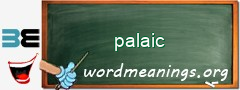 WordMeaning blackboard for palaic